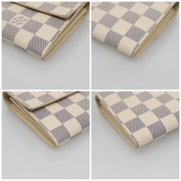 LOUIS VUITTON Damier Azur Portefeuille Sarah Long Wallet N61735 LV Auth 138500 - Picture 14 of 16